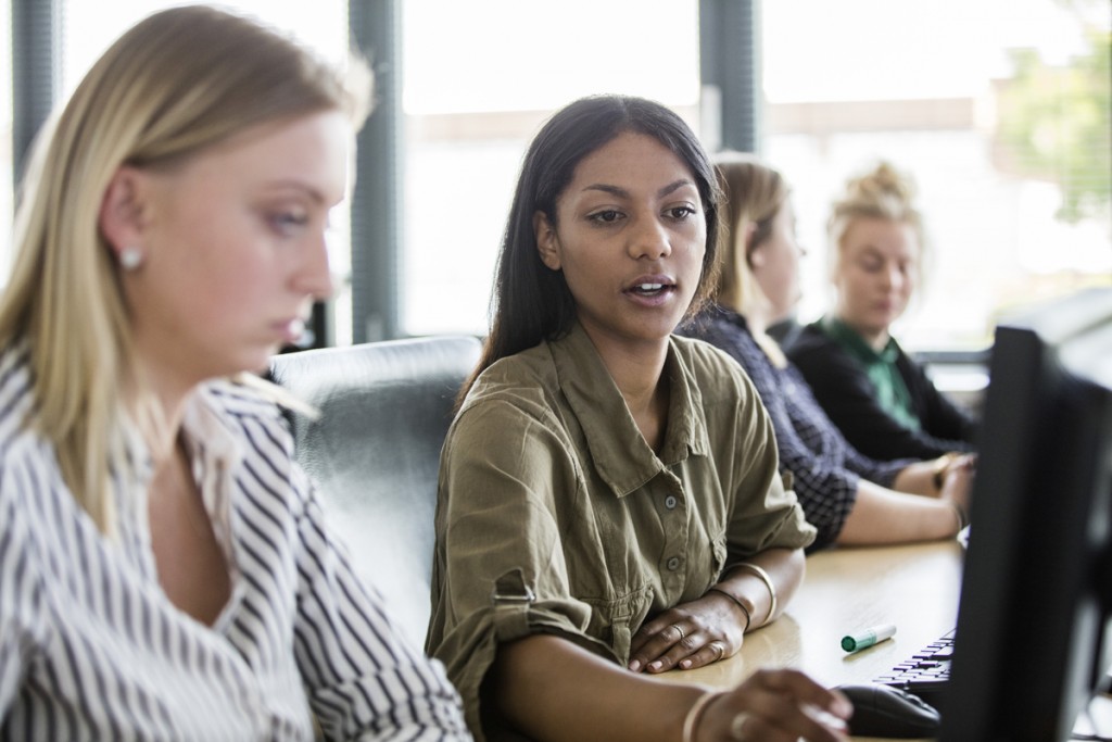 female apprentices in classroom